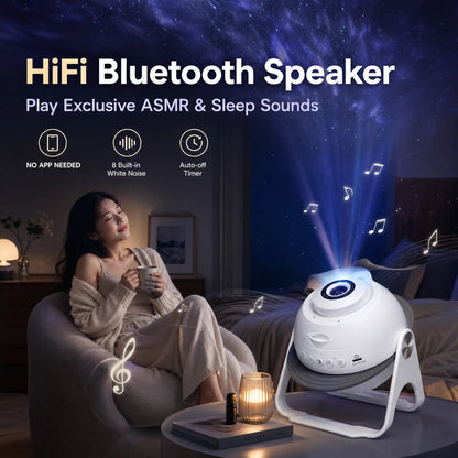 YOUKELUX P1 Premium Star Projector with Bluetooth Speaker, White Noise, Cozy Lighting & Decorative Lighting for Bedroom Ambience