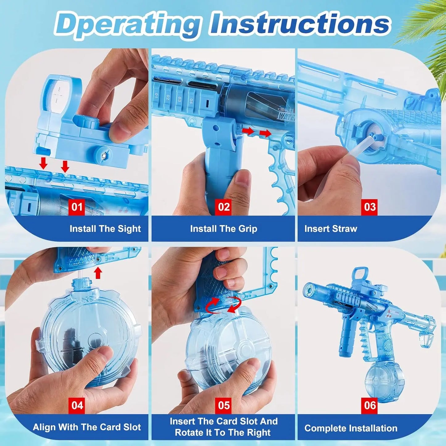 Zrunbo Electric Water Gun for Kids & Adults – Automatic Water Blaster with LED Flame Effect, 28-32 FT Long Range Water Blasters for Kids Adults Outdoor Summer Swimming Pool Game Toys Birthday Gift Outdoorfun Summervibes