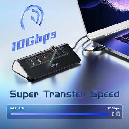 Intpw P9R PRO 10-In-1 USB C Docking Station 10Gbps 4K@60Hz HDMI Ethernet 100W PD SD TF for Laptop Iphone 17 Mac