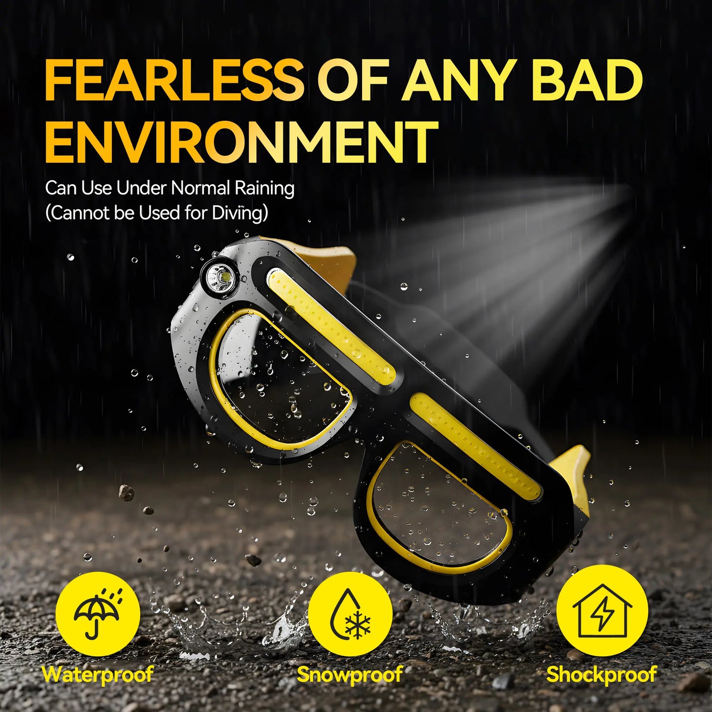 Rechargeable LED Headlamp, Outdoor Kit, for Running, Camping, Outdoor Activities, Night Work, and Repairs, Dust-Proof Lens, USB-C Charging, Multifunctional High-Lumen Flashlight