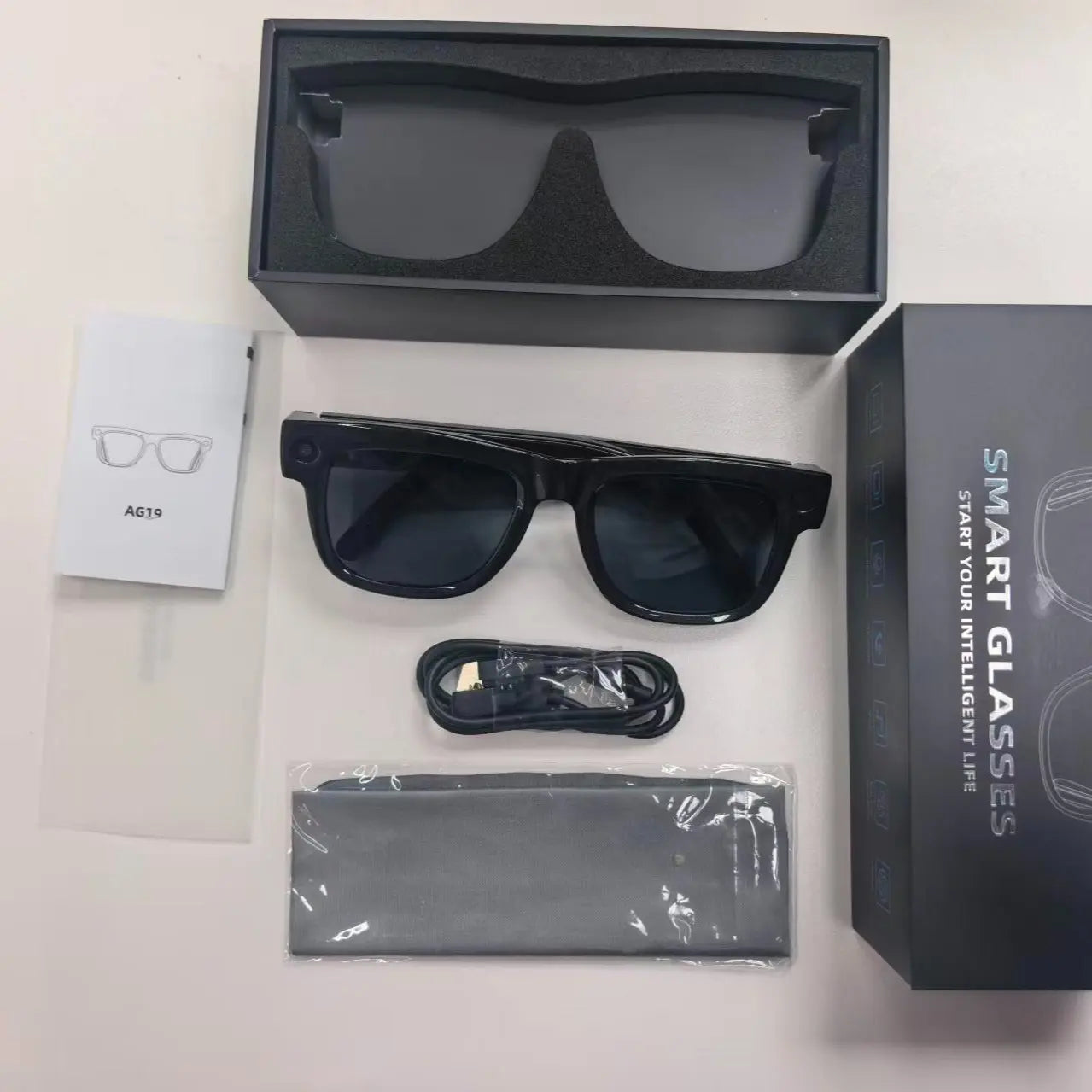 Smart Glasses, 4GB Built-In Memory, 8MP Camera Hands-Free Recording, 290Mah Battery, AI Multi-Language Translation, Bluetooth Calling, Hifi Audio, Music Control, Multifunctional Smart Glasses