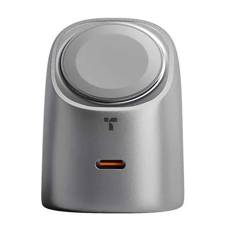 TORRAS Flasheye 2-In-1 Gan 45W USB-C Wall Charger Block - Fast Charging for Apple Watch, Iphone 17/16/15, Macbook, 90° Foldable, Space Grey