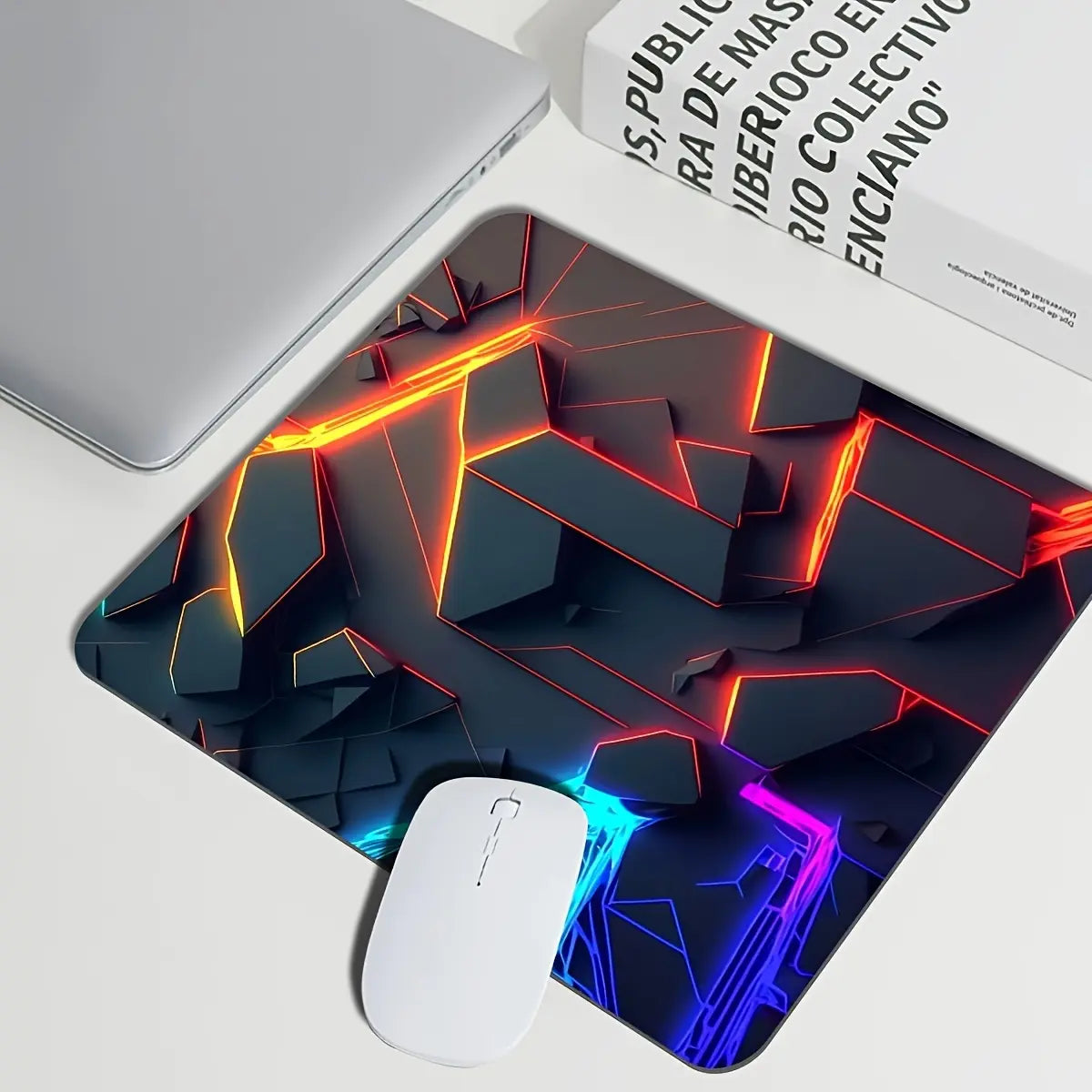 Ergonomic Premium Multipurpose Mouse Pad - 60X35Cm Multi-Size Desktop Accessory with 3D Lines, Durable Lighting, Precision-Stitched Edges, Non-Slip Backing (XL, XXL) for Gaming, Office Laptops, Gaming Items, Ergonomic Mouse Pad