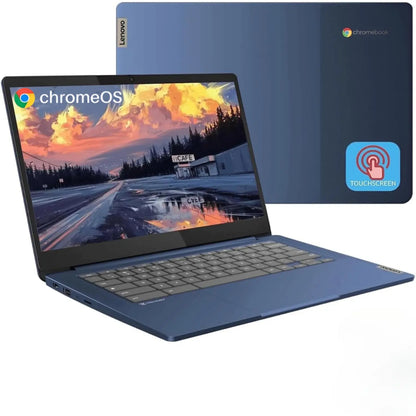 Lenovo 2026 Slim 3 Chromebook Laptop - 14" FHD Touch Screen for Student Business, 8-Core Mediatek 520 Processor, up to 16GB RAM, 64GB EMMC+128GB Micro SD, 13.5 H of Use, Wi-Fi 6, Chrome OS