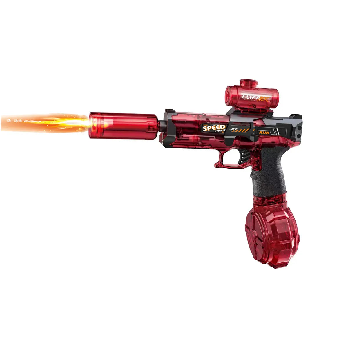 #Summervibes Ultimate Battle Electric Water Gun, Automatic Powerful Water Blaster with LED Glowing Muzzle, 320Cc Large Capacity, 32FT Long Range, Summer Outdoor Shooting Toy for Kids & Adults Beach Pool Party