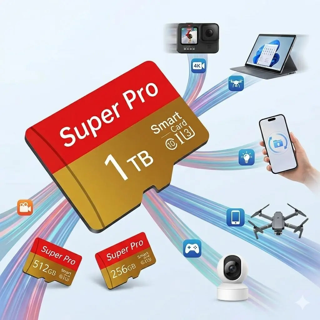 2-Pack 1TB Micro SD Card Memory Card Bundle - High Speed A2 Class 10 U3 V30 Performance, Universal Storage Expansion with SD Adapter for Phone Tablet Camera GPS Switch#Summervibes！