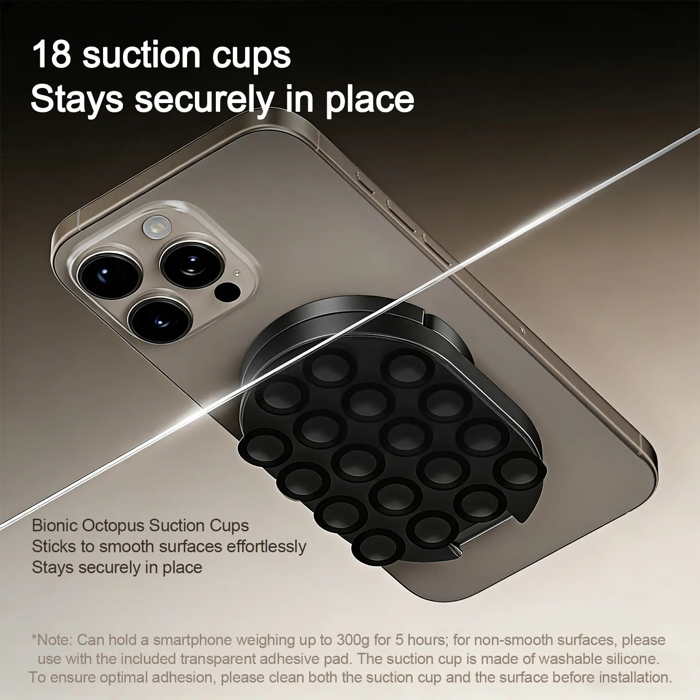 Tripod for Iphone & Magnetic Phone Mount, 360° Foldable Suction Cup Stand Holder for Content Creators Flexible Stand for Iphone 17/16/15/14/13/12 & All Phones, 180°Adjustable Phone Side Mount for Monitors for Tesla (Black)