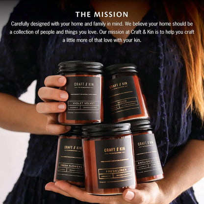 Premium Whiskey Caramel Scented Candle – Long Lasting, 45 Hour Burn Time – Luxury Natural Soy Scented Candle – Room Decor and Aromatherapy – 8 Oz