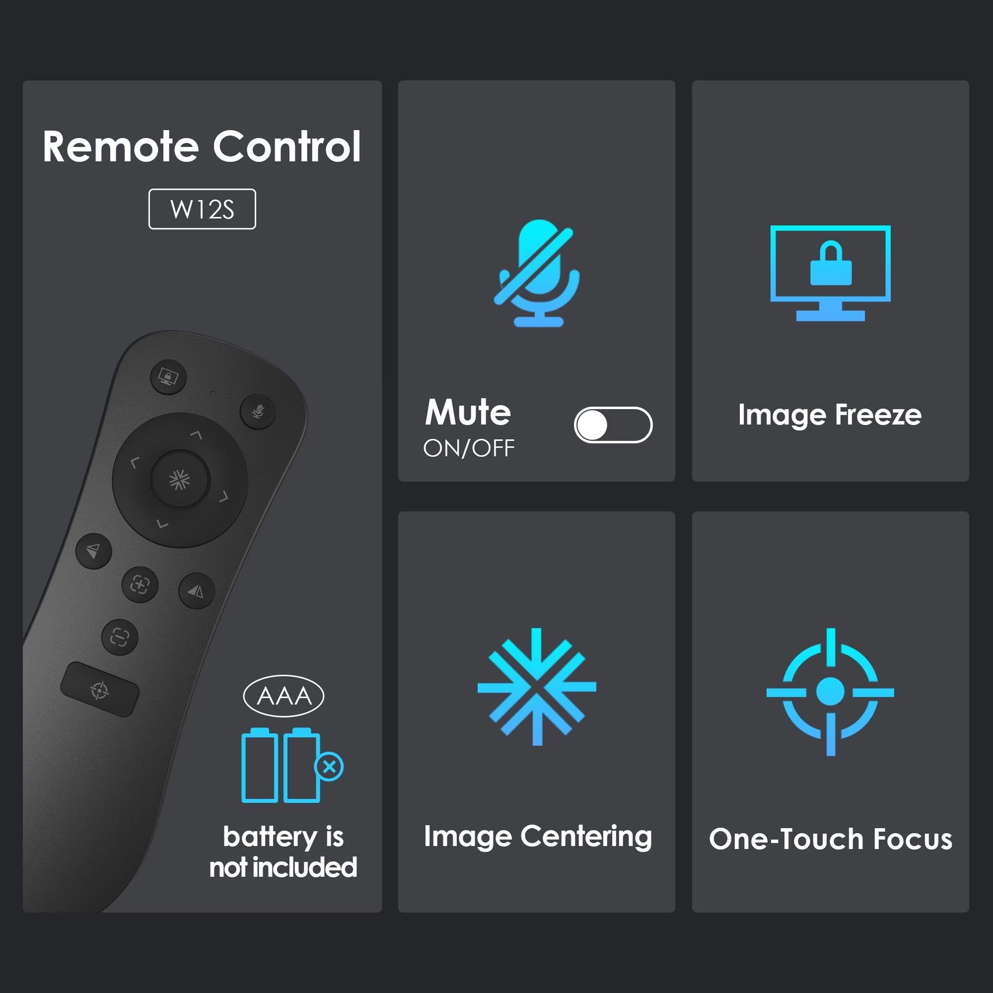 4K EPTZ Webcam with Zoom Remote, Privacy Cover, Tripod, Dual Microphones for Streaming & Conference
