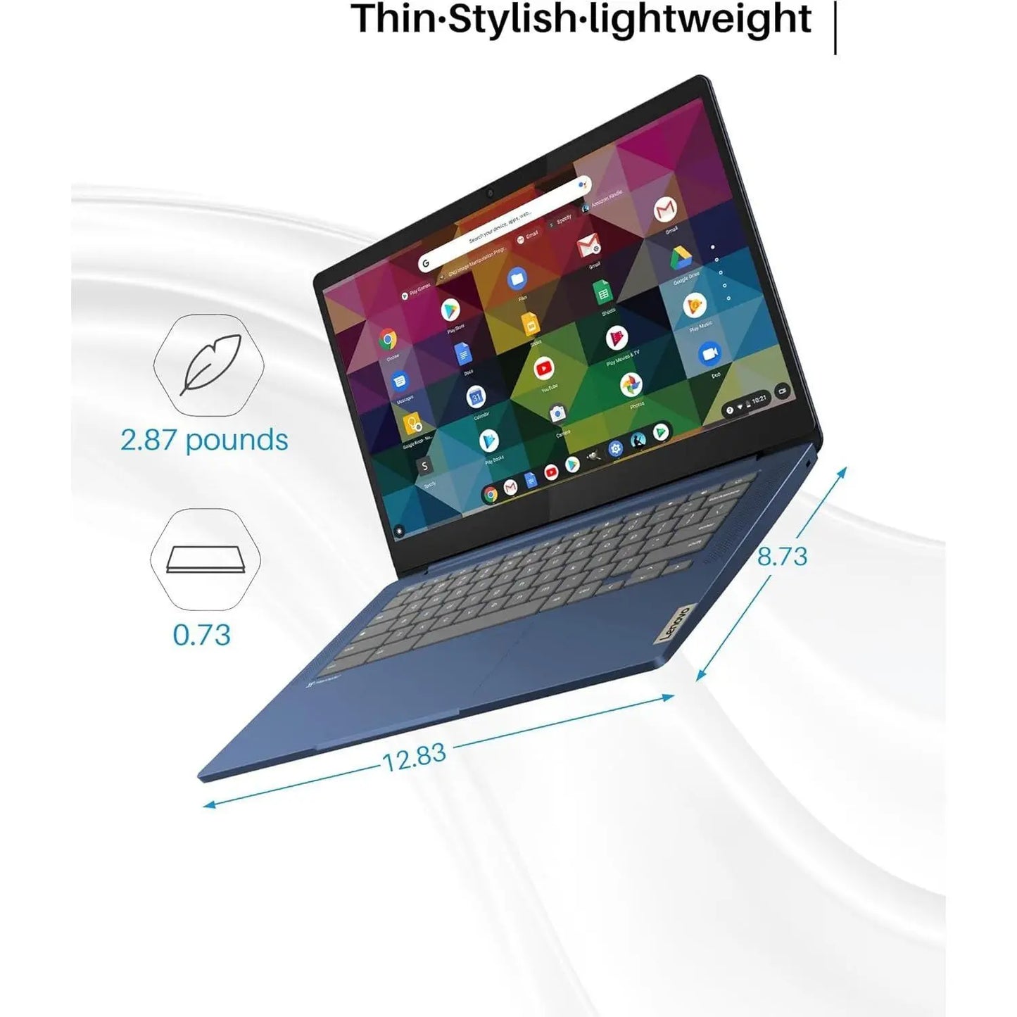 Lenovo 2026 Slim 3 Chromebook Laptop - 14" FHD Touch Screen for Student Business, 8-Core Mediatek 520 Processor, up to 16GB RAM, 64GB EMMC+128GB Micro SD, 13.5 H of Use, Wi-Fi 6, Chrome OS