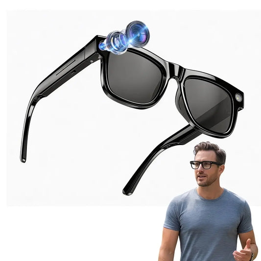 Smart Glasses, 4GB Built-In Memory, 8MP Camera Hands-Free Recording, 290Mah Battery, AI Multi-Language Translation, Bluetooth Calling, Hifi Audio, Music Control, Multifunctional Smart Glasses
