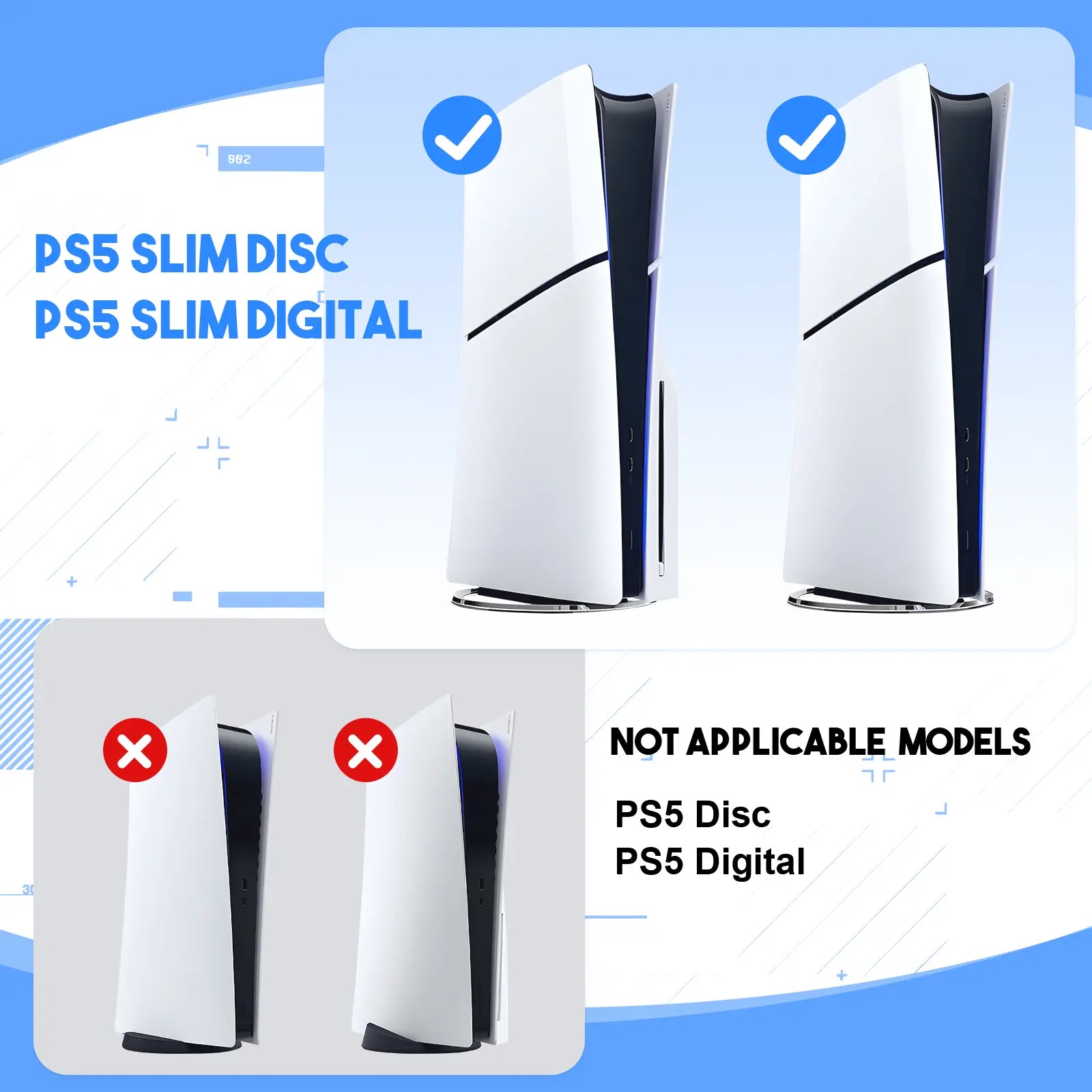 PS5 Controller Charging Dock & Cooling Stand — Stylish Vertical Gaming Accessory Featuring Integrated Cooling Fans, Dual Charging Capability, "Breathing" LED Lighting Effects, Broad Compatibility, and Game Console Stand Functionality