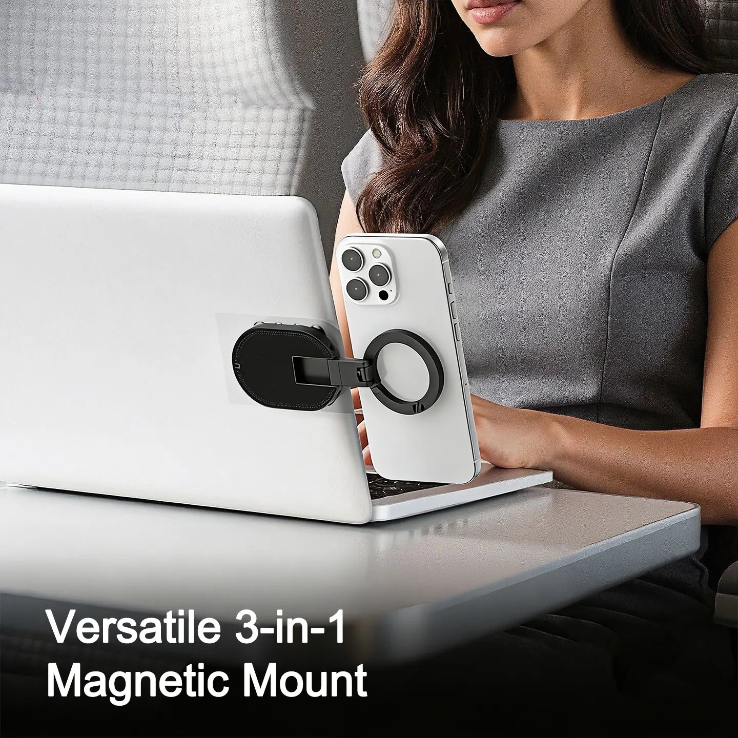 Tripod for Iphone & Magnetic Phone Mount, 360° Foldable Suction Cup Stand Holder for Content Creators Flexible Stand for Iphone 17/16/15/14/13/12 & All Phones, 180°Adjustable Phone Side Mount for Monitors for Tesla (Black)