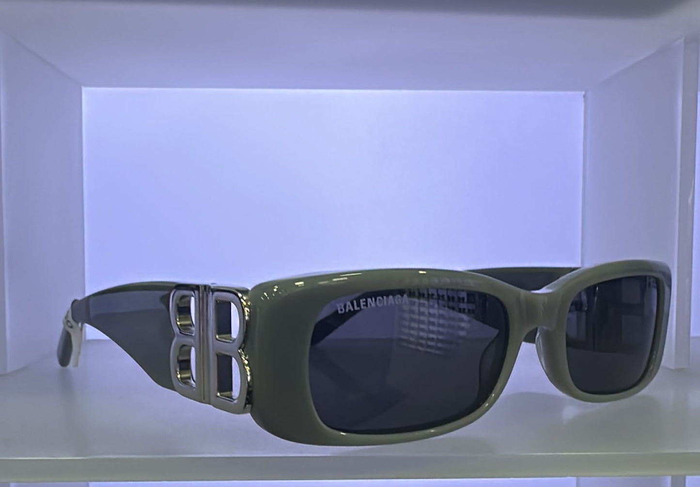 Balenciaga Dynasty BB — Olive Green Silver Logo. Para Mujer