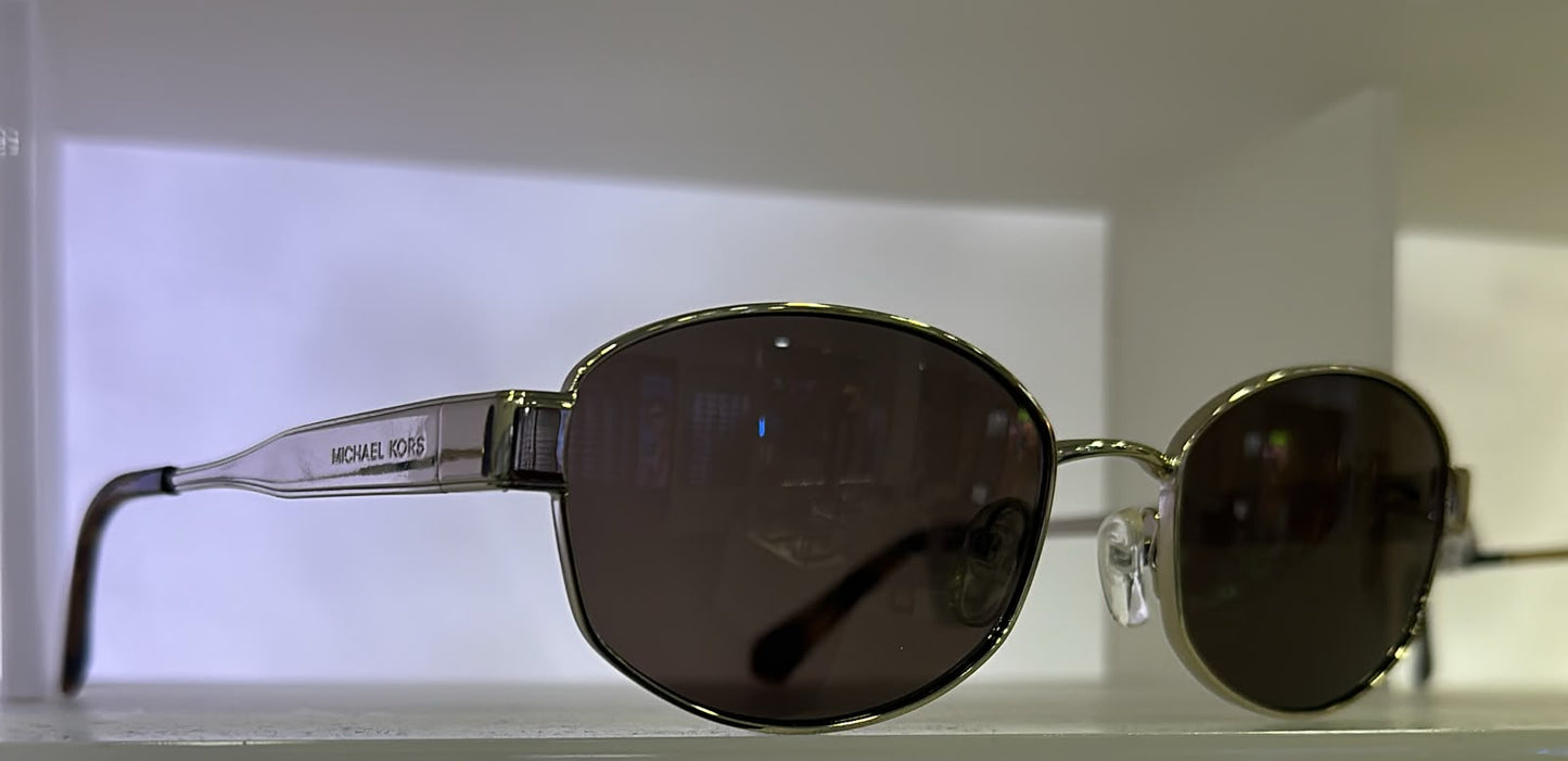 Michael Kors MK — Aviator Silver Gold Brown Gradient. Para Mujer