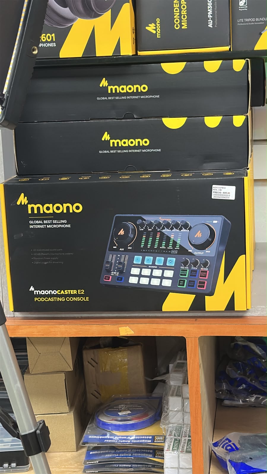 Maono Maonocaster E2 — Consola de Podcasting y Streaming | Mezclador de Audio Profesional Todo en Uno
