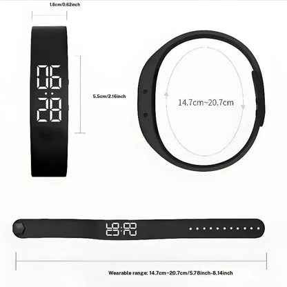 2026 New Multifunctional Fashion Electronic Watch, Unisex, Clock, Pedometer, Timer, Night Light, Wearable Sport, Holiday Gift