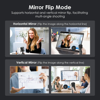4K EPTZ Webcam with Zoom Remote, Privacy Cover, Tripod, Dual Microphones for Streaming & Conference