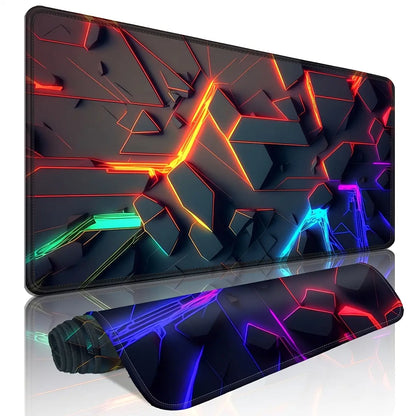 Ergonomic Premium Multipurpose Mouse Pad - 60X35Cm Multi-Size Desktop Accessory with 3D Lines, Durable Lighting, Precision-Stitched Edges, Non-Slip Backing (XL, XXL) for Gaming, Office Laptops, Gaming Items, Ergonomic Mouse Pad