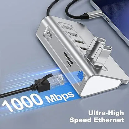 Intpw P9R PRO 10-In-1 USB C Docking Station 10Gbps 4K@60Hz HDMI Ethernet 100W PD SD TF for Laptop Iphone 17 Mac