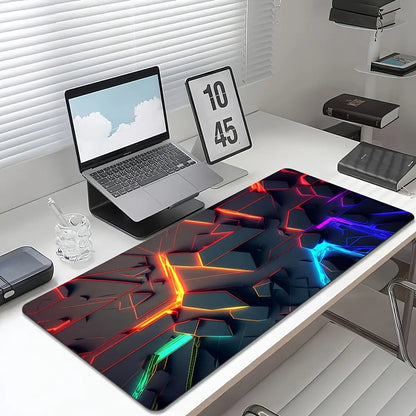 Ergonomic Premium Multipurpose Mouse Pad - 60X35Cm Multi-Size Desktop Accessory with 3D Lines, Durable Lighting, Precision-Stitched Edges, Non-Slip Backing (XL, XXL) for Gaming, Office Laptops, Gaming Items, Ergonomic Mouse Pad