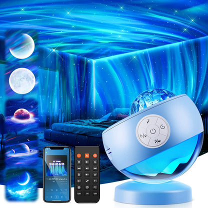 Birthday Gifts for Teen Girls & Boys - Northern Galaxy Light Projector with 15 White Noise Bluetooth Speaker, Trendy Stuff Aurora Night Light Bedroom Decor,Ambiance Light,Summergarden