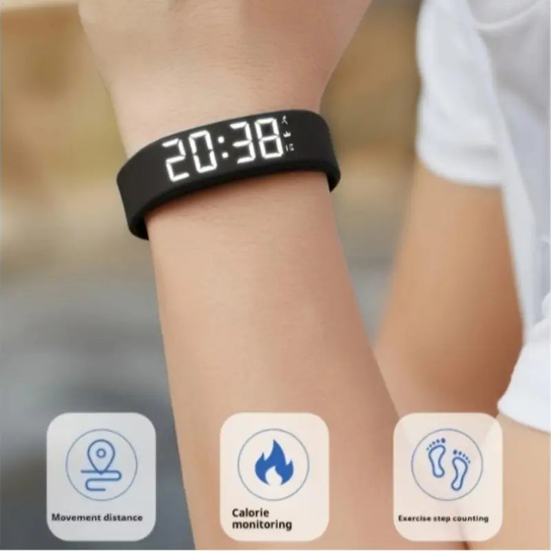 2026 New Multifunctional Fashion Electronic Watch, Unisex, Clock, Pedometer, Timer, Night Light, Wearable Sport, Holiday Gift