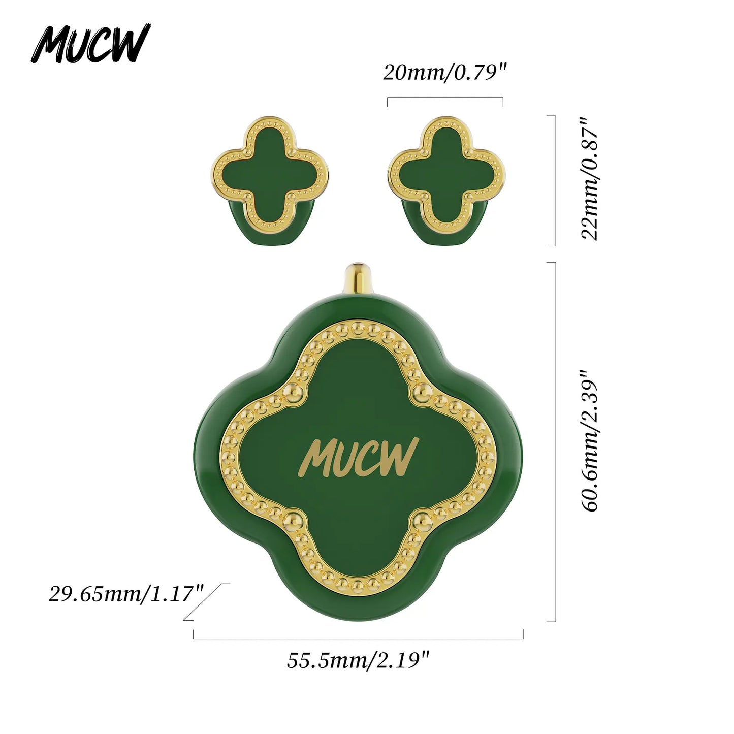 MUCW Four-Leaf Clover Wireless In-Ear Earbuds Bluetooth 6.0 Noise Reduction for Calls Long Battery Life Compatible with Android and Ios Ideal Gift for Girls Designed Specifically for Women