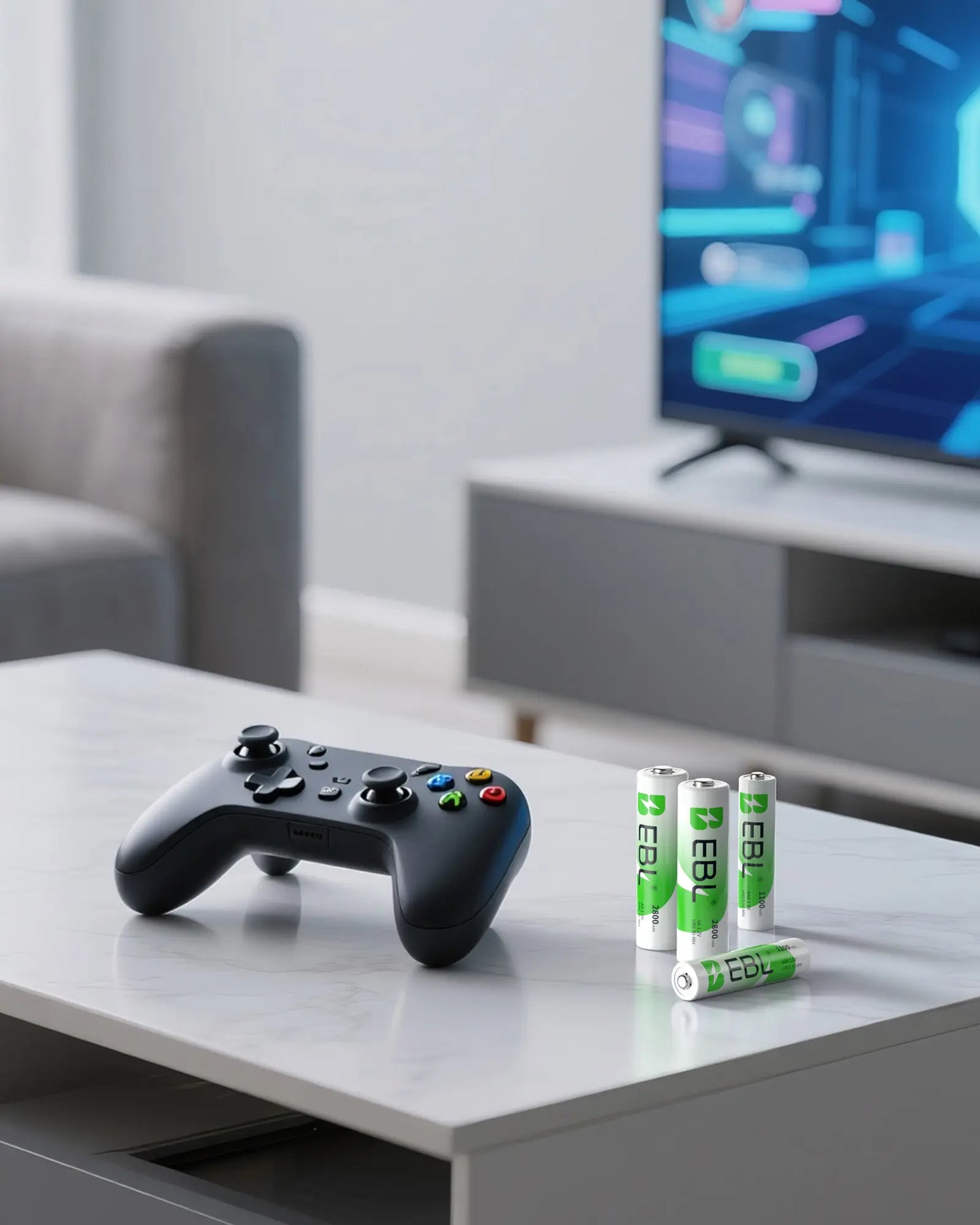 EBL AA AAA Rechargeable Batteries with Upgraded 808 Individual Charger, 1.2V 2800Mah Double a Batteries,Long Lasting Recharerble AA AAA Ni-Mh Battery with Integrated Charing Storage Box