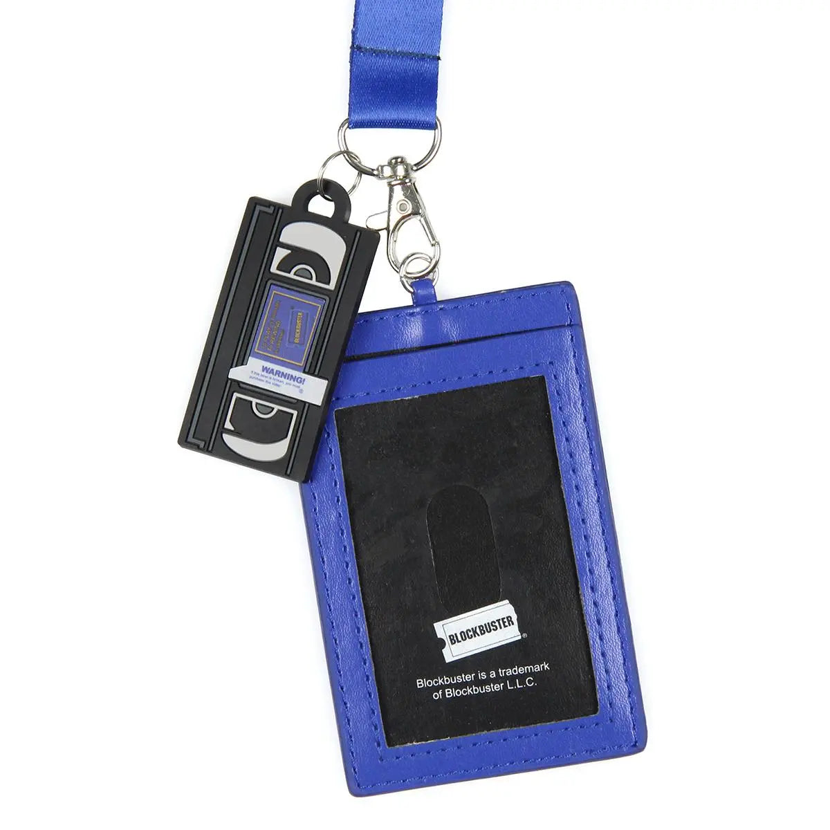 Blockbuster Video Membership Card ID Badge Holder Lanyard and Rubber Charm Pendant