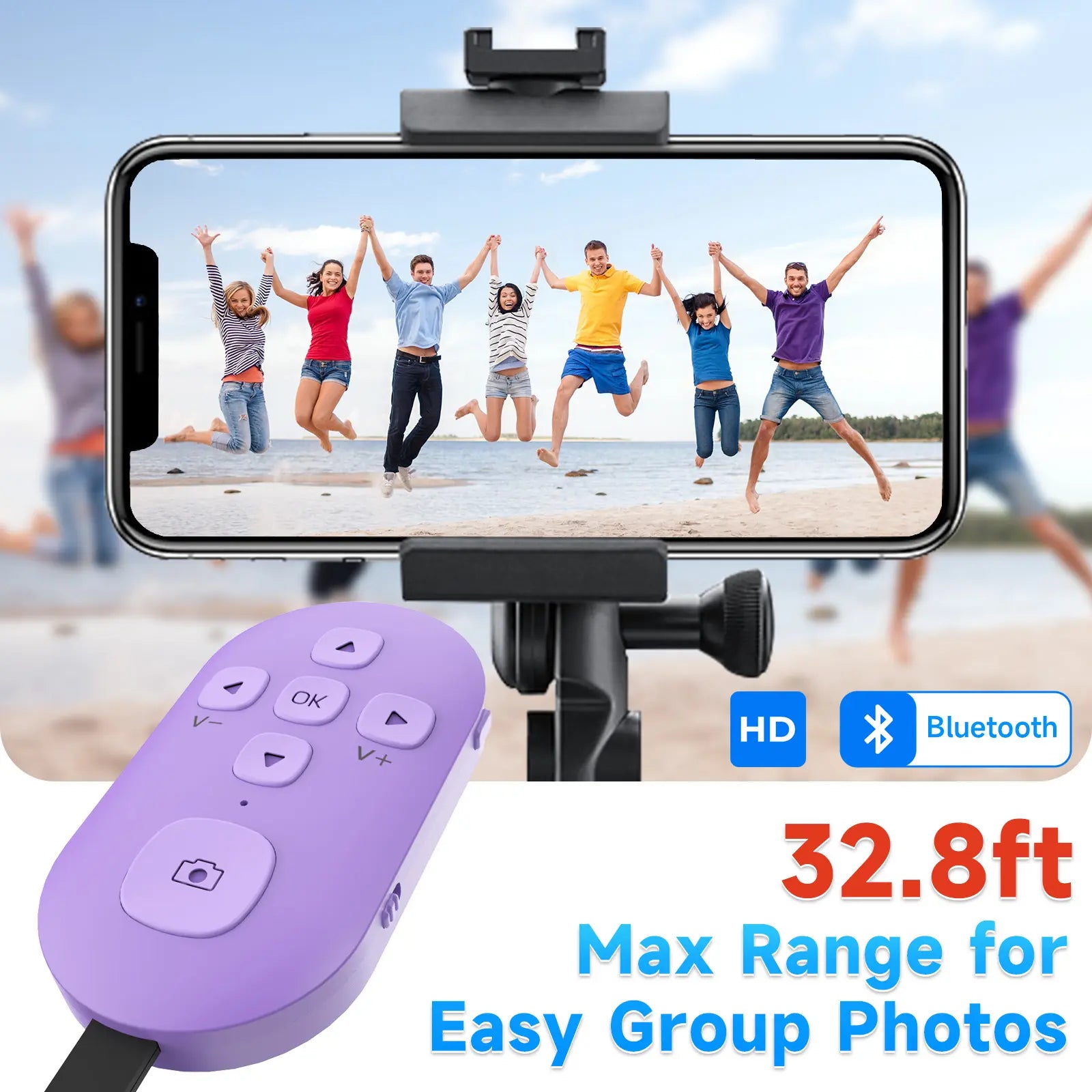 SEANCHEER R1 Tiktok Scrolling Remote Control for Phone, Page Turner for Kindle App, Camera Shutter Controller for Photo and Video, Connect via Bluetooth, USB-C Charging