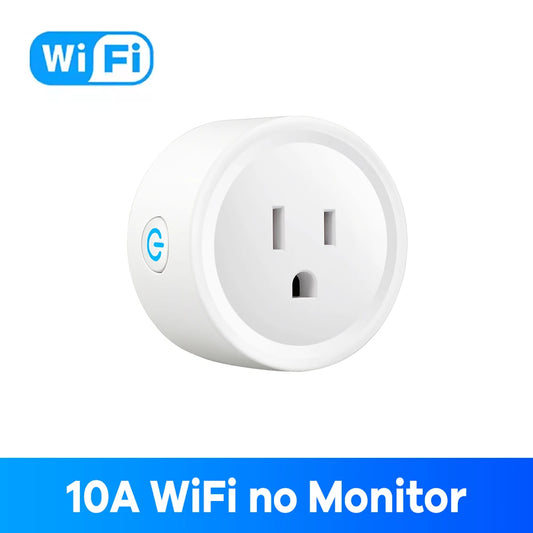 Tuya Wifi Smart Plug 10A 16A US Standard with Monitoring Remote Control Timer Countdown Group Control Works with Alexa Google