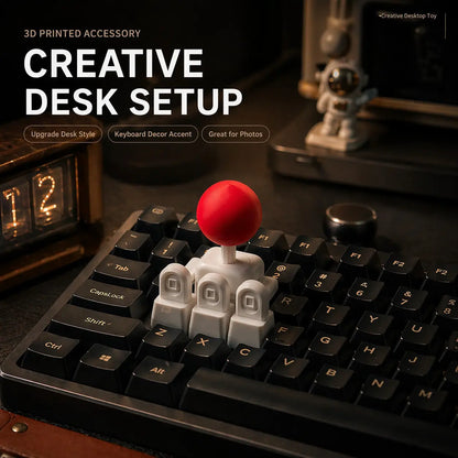 3D Printed Joystick Keycap for Mechanical Keyboard, Creative Stress Relief Desk Decor