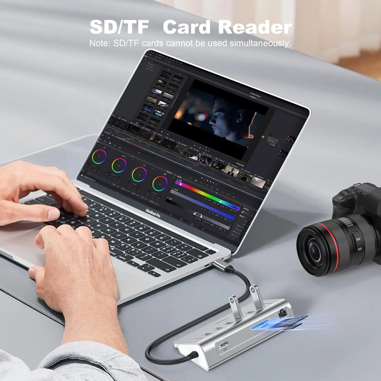 Intpw P9R PRO 10-In-1 USB C Docking Station 10Gbps 4K@60Hz HDMI Ethernet 100W PD SD TF for Laptop Iphone 17 Mac