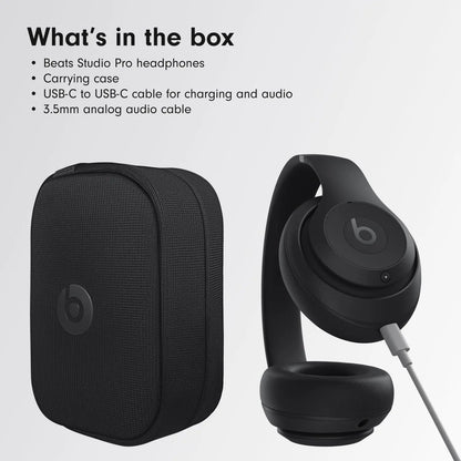 Beats Studio Pro - Premium Wireless Over-Ear Headphones- up to 40-Hour Battery Life, Active Noise Cancelling, USB-C Lossless Audio, Apple & Android Compatible - Black