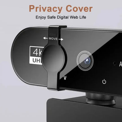 4K/1080P Network Camera with Privacy Cover, Auto Focus, Automatic Exposure, USB Webcam, 360° Rotating Universal Compatibility