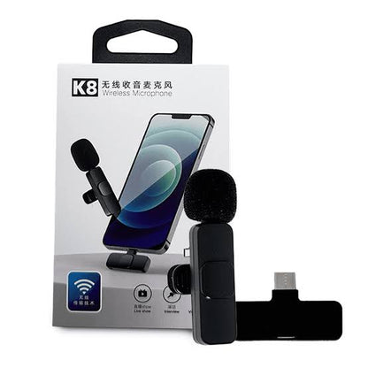 Micrófono Lavalier Inalámbrico Dual — Para iPhone y USB-C | Live Show, Entrevistas y Vlogs