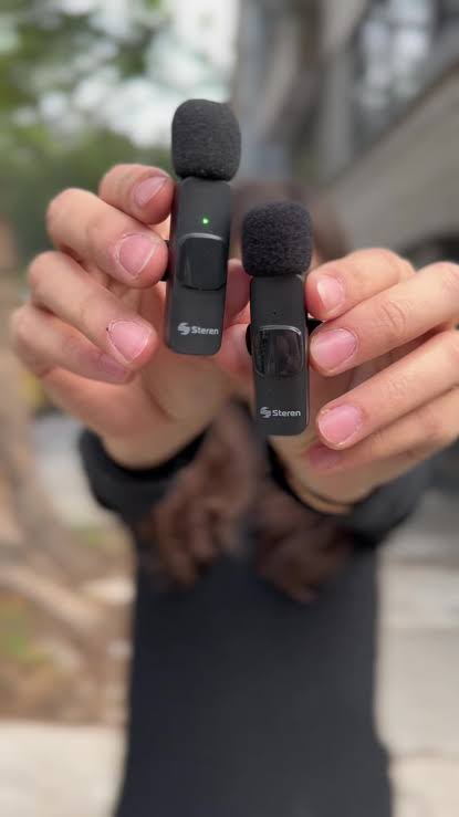 Micrófono Lavalier Inalámbrico Dual — Para iPhone y USB-C | Live Show, Entrevistas y Vlogs